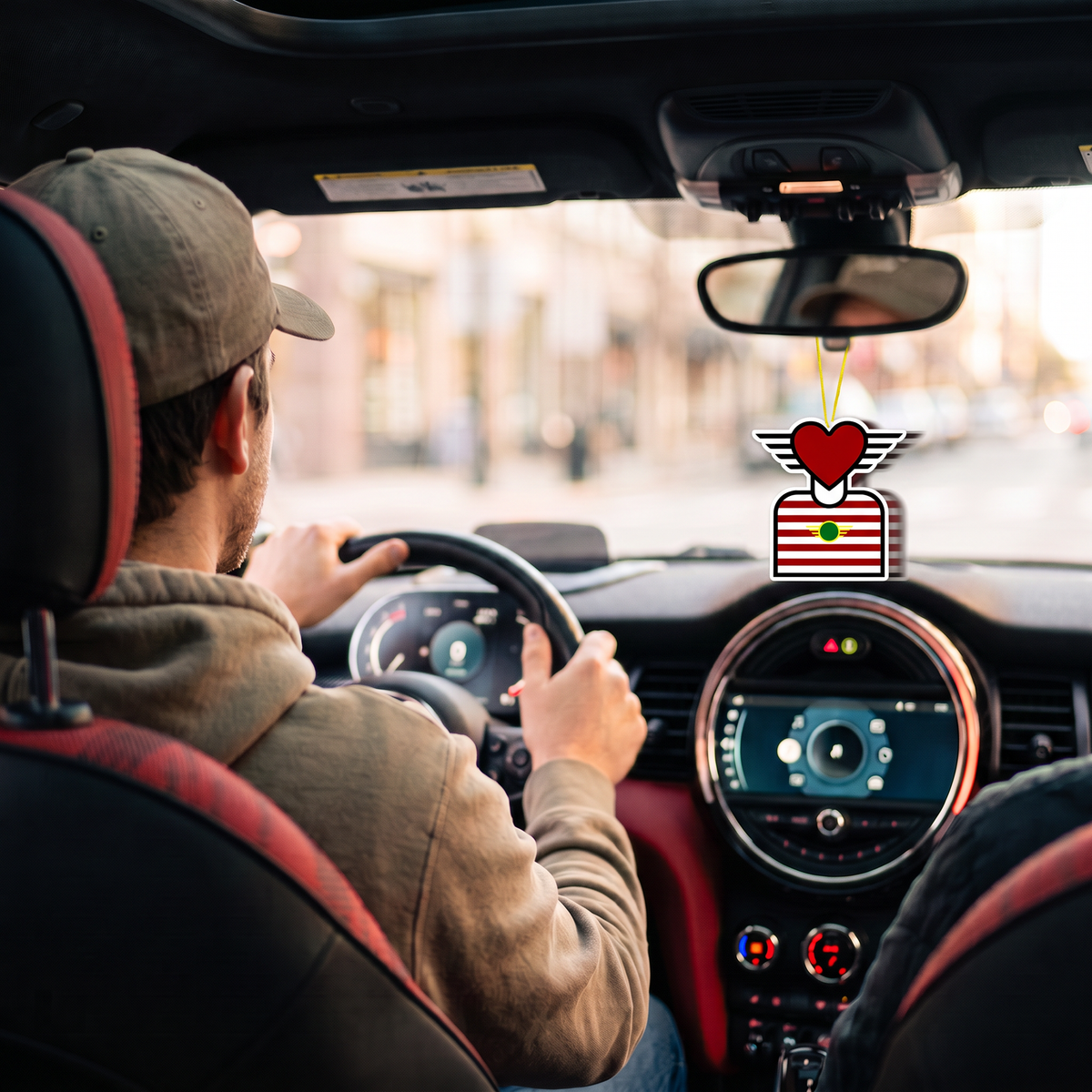 CAR AIR FRESHENER — Hearthead Red Stripe | MOTOMINIX™