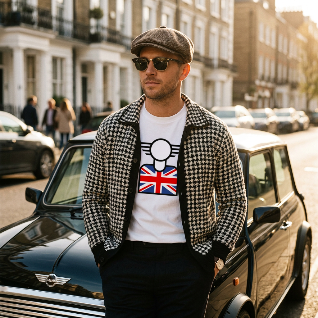 MINI HEAD Union Jack Oversized Tee | MOTOMINIX™