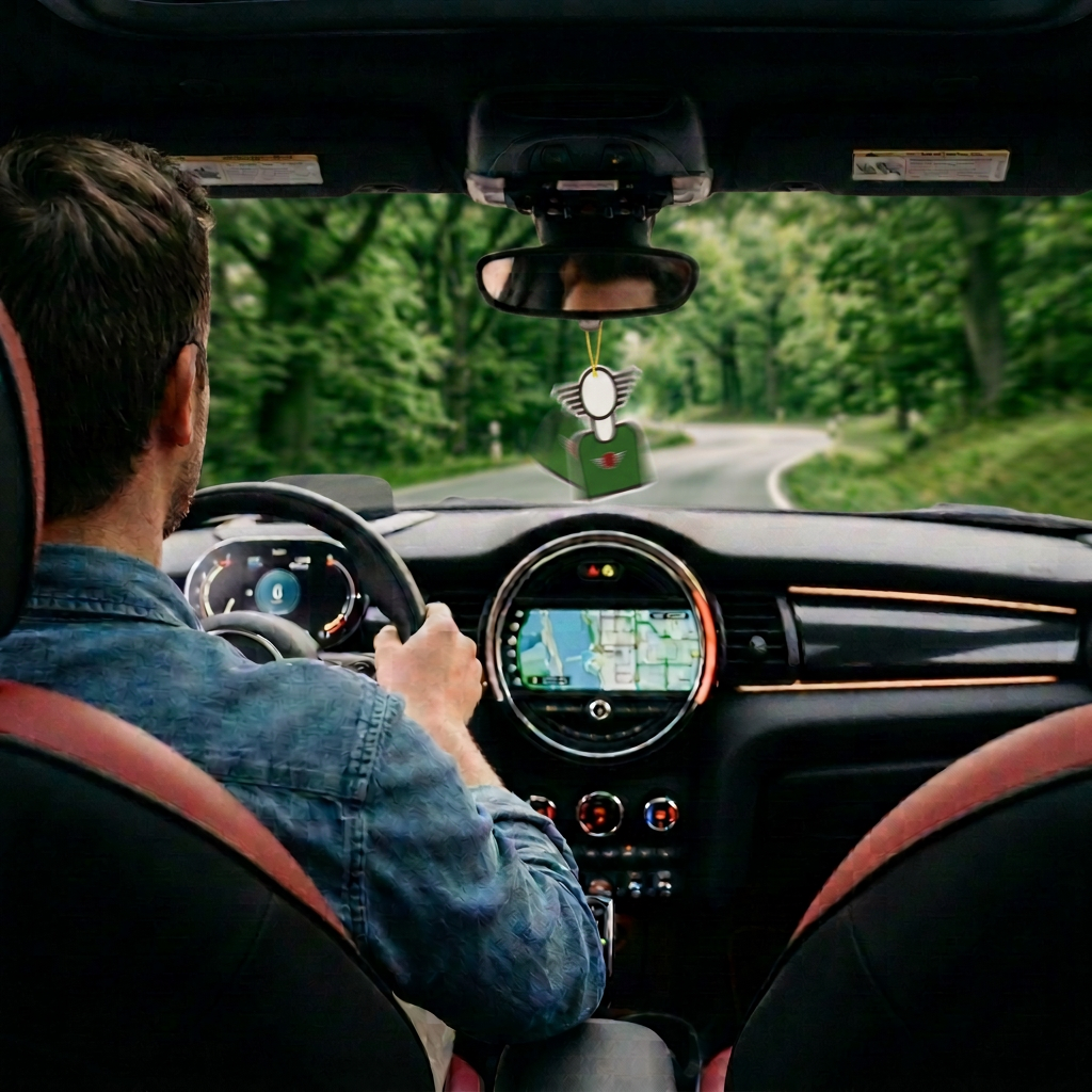 CAR AIR FRESHENER — MINIhead British Racing Green | MOTOMINIX™
