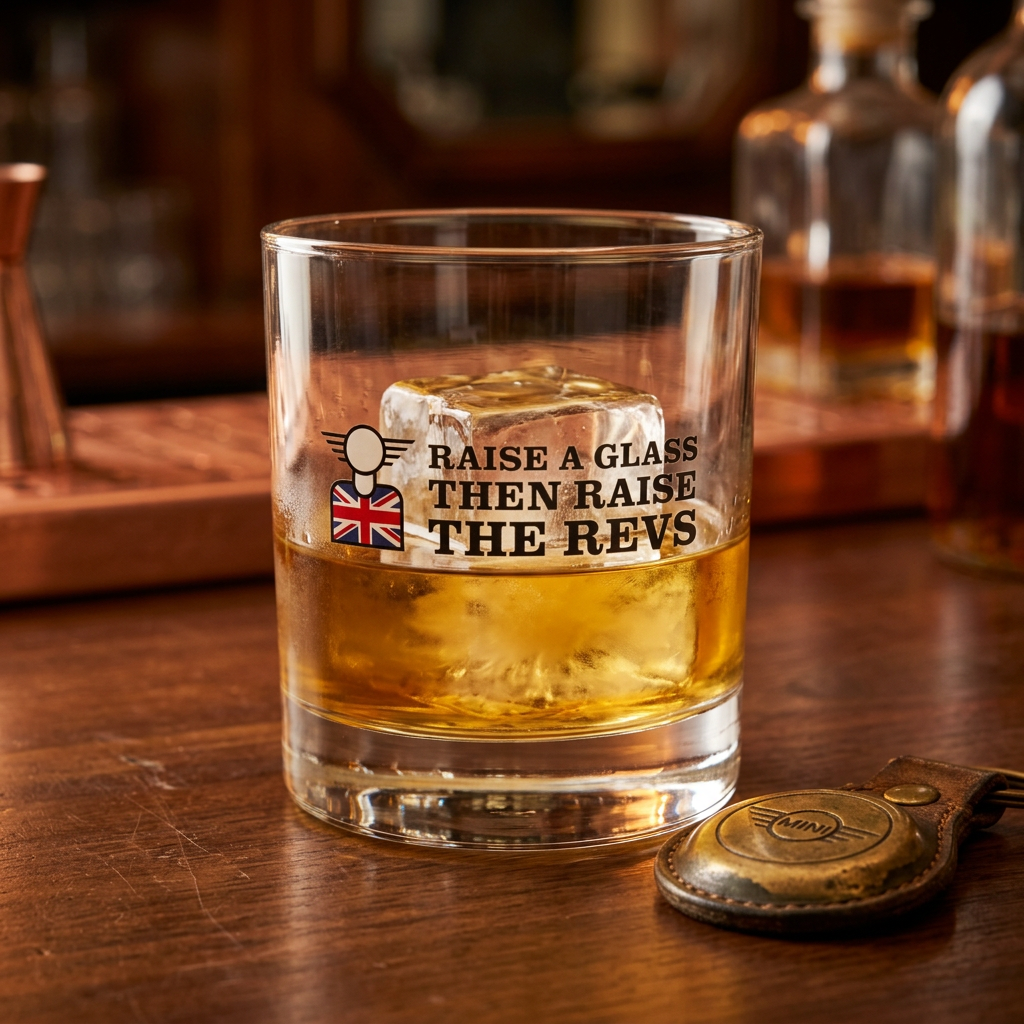 MINI BAR · Union Jack MINI HEAD Rocks Glass | MOTOMINIX™