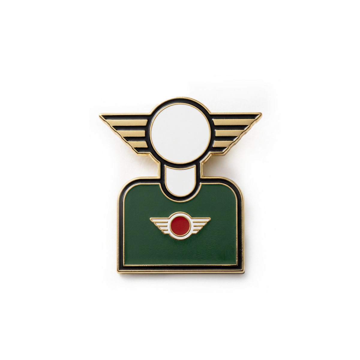 ENAMEL PIN — MINIhead British Racing Green | MOTOMINIX™