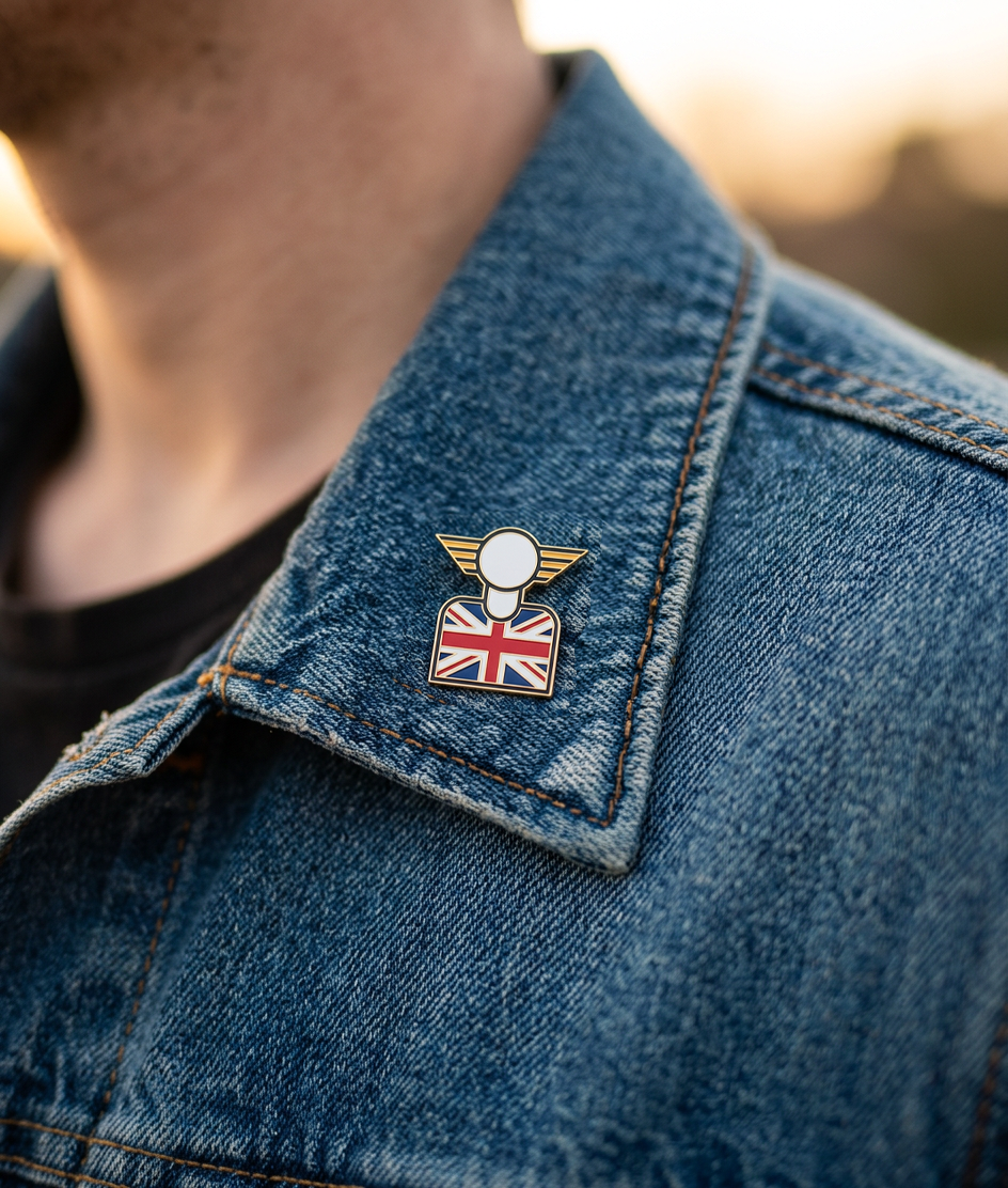 ENAMEL PIN — MINIhead Union Jack | MOTOMINIX™