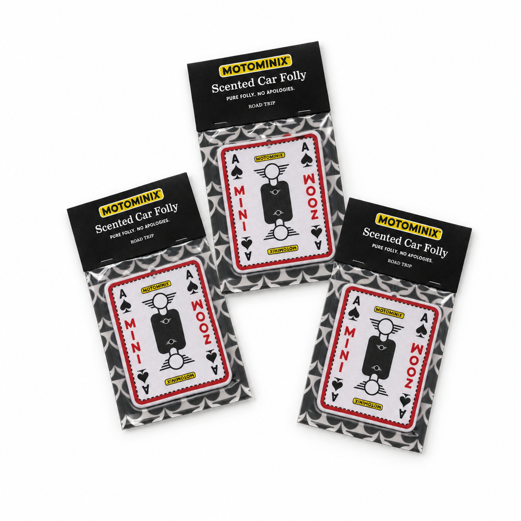 Ace of Spades Road Trip scented car folly three-pack on white